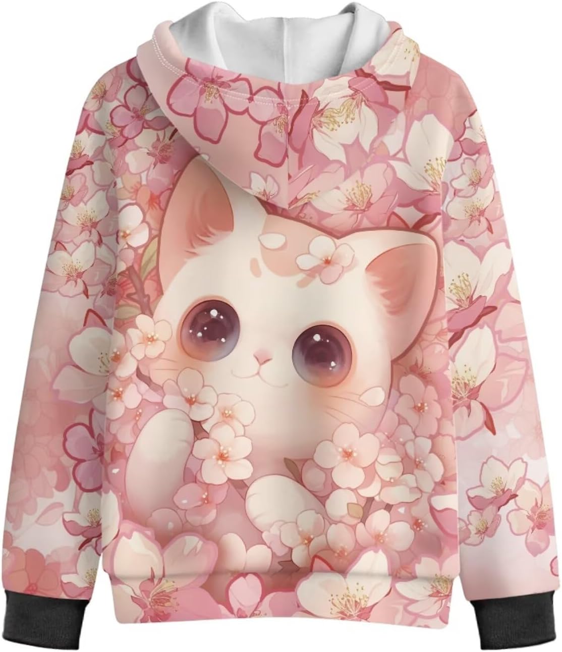 Axolotl Hoodies for Girls Fashion Hooded Sweatshirts Full Zip Up Fleece Sweatshirt Long Sleeve Hoodie