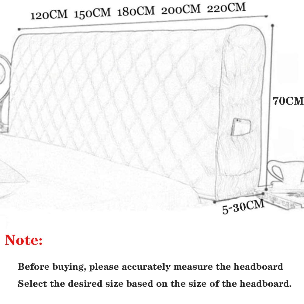 Copritestata Letto Matrimoniale - Cotone, Fodera Elastica, Antipolvere, 120x70cm