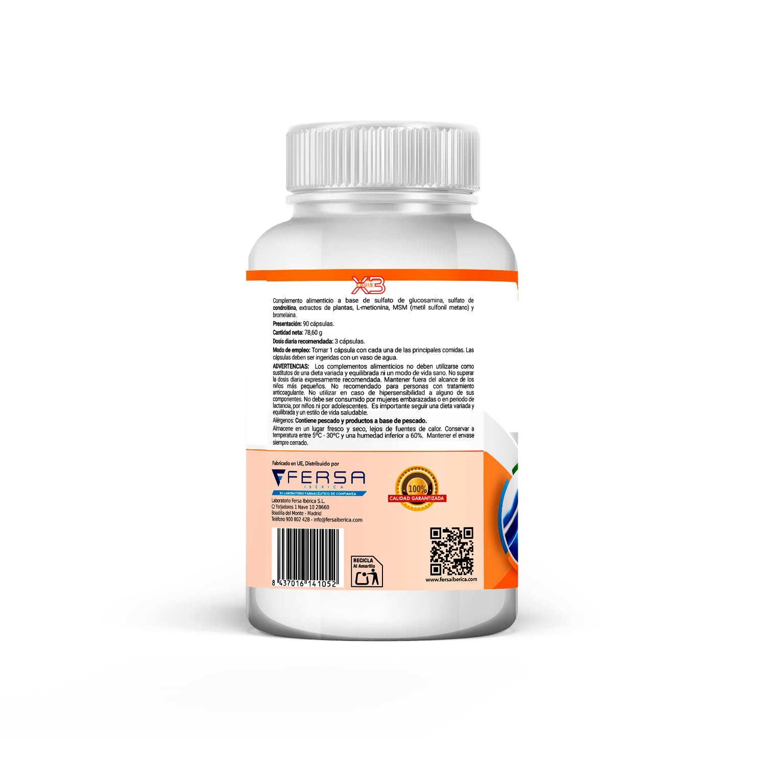 Healthy Fusion X3 Cúrcuma con Glucosamina y Condroitina | Potente antiinflamatorio Y analgésico natural | Elimina el dolor en músculos | Articulaciones y huesos | 90 Cáps (Paquete de 2)