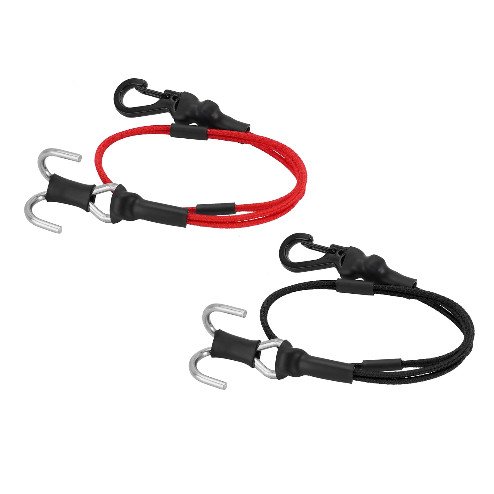 INJORA 6g/pcs Elastic Strap Rope with Hooks 270mm Rope for TRX4M SCX24 FCX24 1/18 1/24 RC Crawler Upgrade(Black&Red)