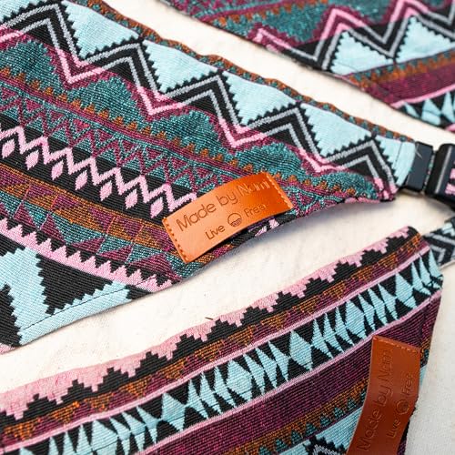 Made by Nami Boho Hundehalstuch in verschiedenen Größen für kleine und große Hunde (Lila, L)