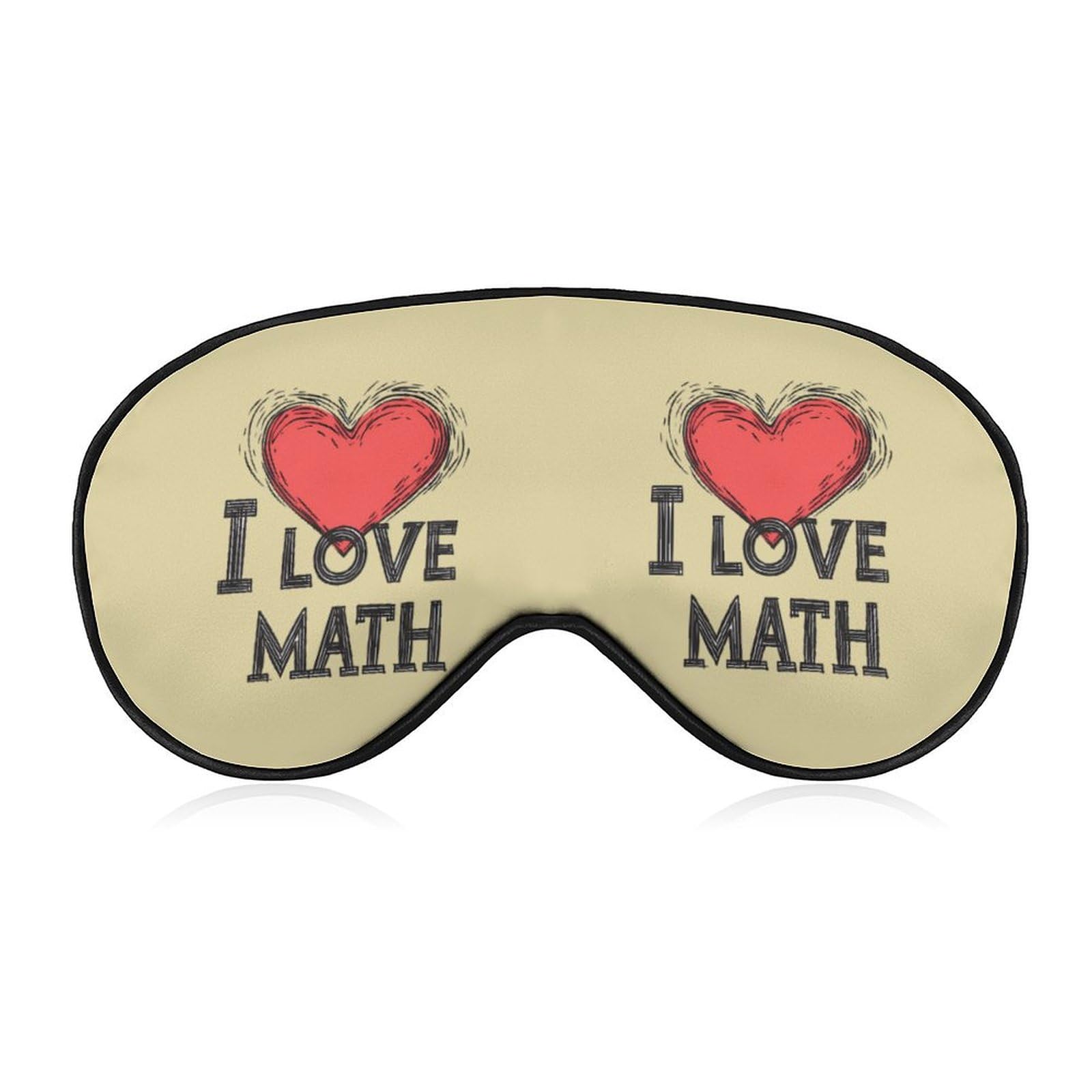 I Love Math Sleep Mask Eye Shade Cover Adjustable Strap for Travel Lunch Break Women Men