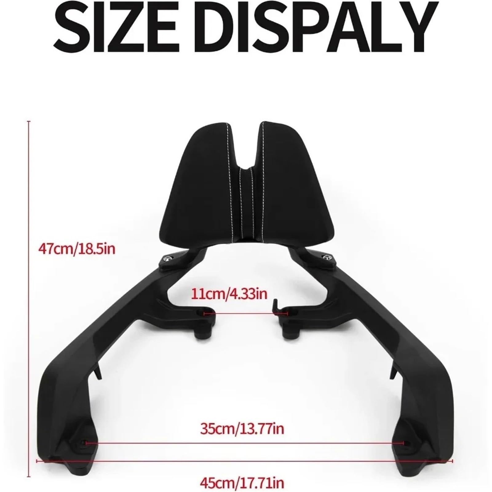 Sissy Bar Amovible Coussinet de Dossier Coussin de Dossier de siège Passager pour Moto Honda Forza 750 XADV 750 X-ADV 750 NC750 2021-2024