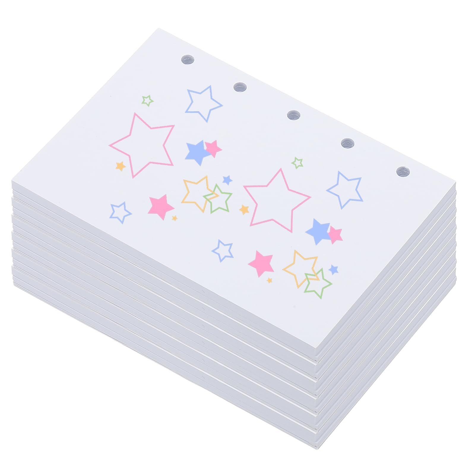 PATIKIL Colored Loose Leaf Paper, 4.1" x 3"(A8) 300 Sheets 5 Holes Punched 150GSM Blank Binder Refill Paper Supplies for Office Note Taking Teacher Planner Journal Notebook, White