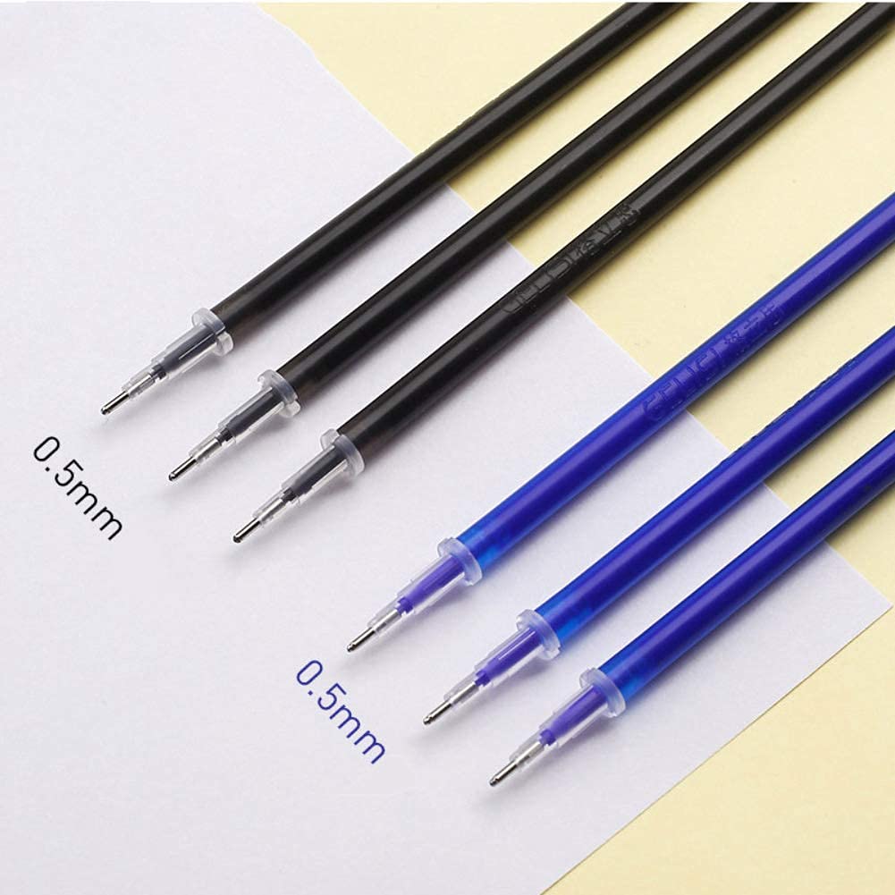 Löschbare Gel-Stifte Set – 12 Stifte Mit Radiergummi & Nachfüllminen, Thermoempfindliche Tinte, Katzen & Panda Design, Perfekt Für Schule & Büro