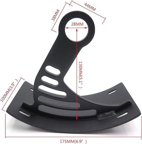 Miniatura 3 de SMT-Soporte para placa de matrícula compatible con Yamaha Yzf-R6 Suzuki Boulevard M109R negro [B00RW3HLLE]