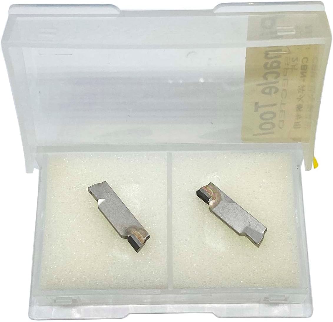 Lot de 2 outils de coupe CNC CBN MGMN200 Inserts rainurés pour le traitement de l'acier trempé et de l'acier à haute dureté (MGMN200 CBN)