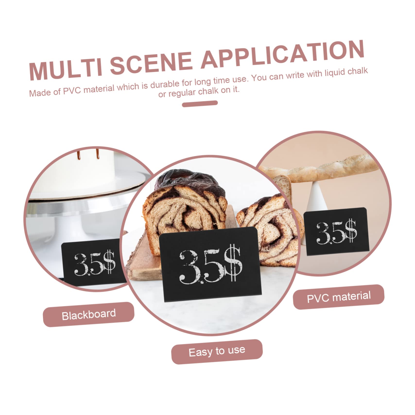 OSALADI 1set Mini Blackboard Signs Shaped Chalkboards for Messages Menu Display and Table Decor Restaurants Weddings Bakeries Material for Events 10pcs