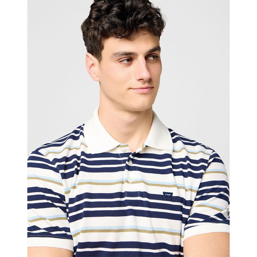 Wrangler Stripe Polo Shirt Polo Uomo