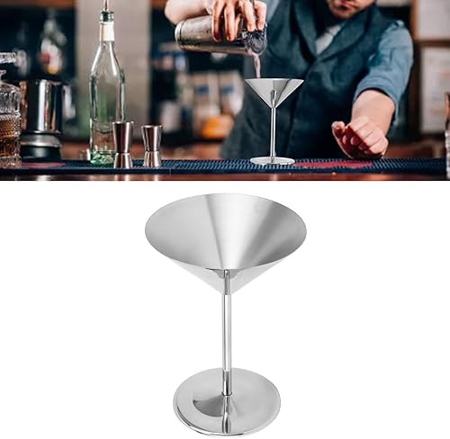 Miniatura 6 de Copa de vino de acero inoxidable Copa de cóctel Copa de cóctel Copa de Martini Metal con copa de cóctel Copa de vino de metal Highball Cóctel