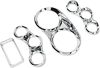 Vista 6 de LOSTAR Peterbilt - Kit de cubierta de calibre central, cubiertas de medidor de instrumentos con visera cromadas compatibles con Peterbilt 379 384