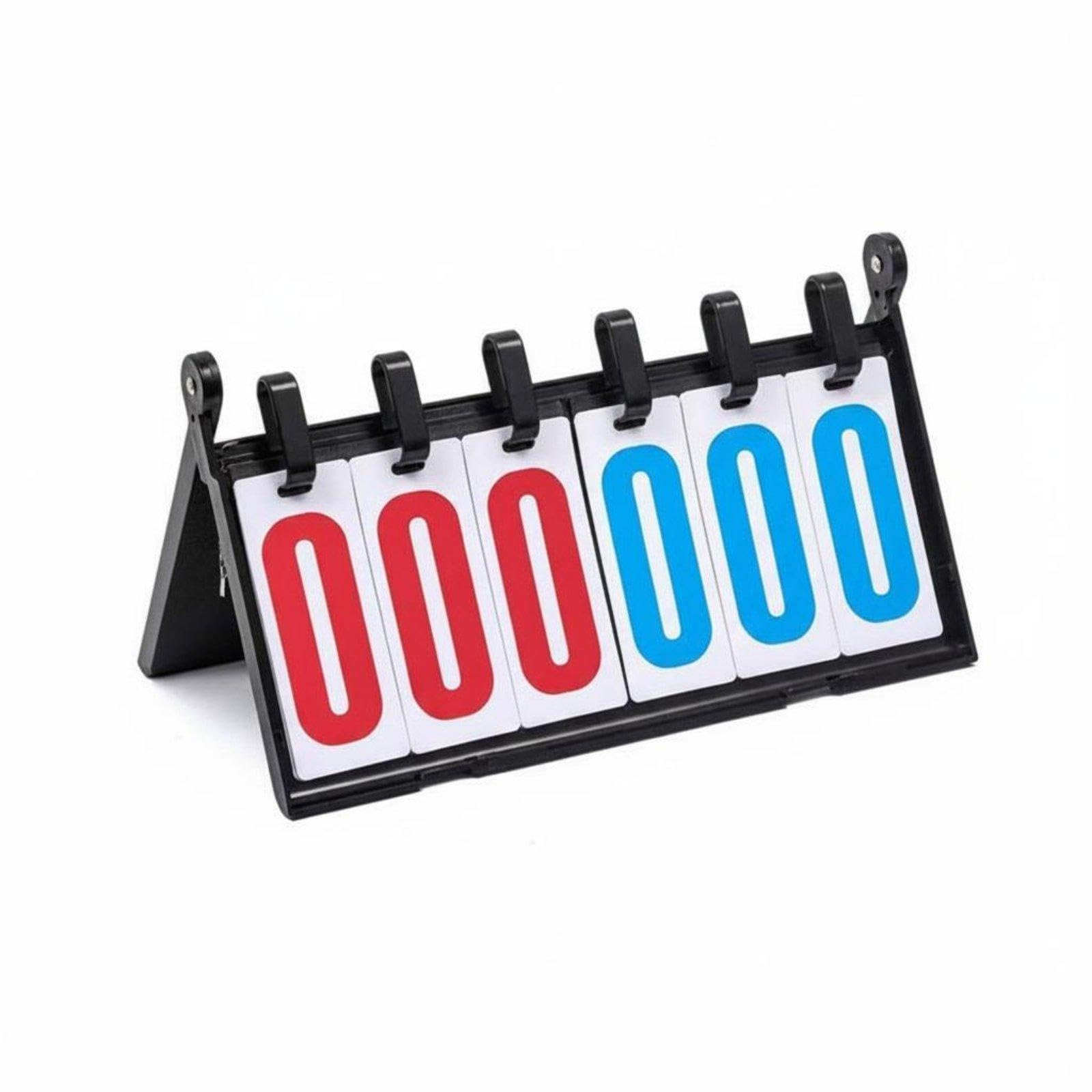 Flip Scoreboard Versatile-Sport Use Tabletop Score Keeper Large Numbers Manual Score Turner for Tournaments, Competitions Red Blue 6-Digit PVC-picture-23