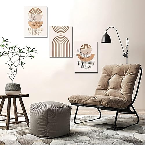 Miniatura 6 de DZRWUBHS Juego de arte en lienzo bohemio para decoración de pared, sala de estar, dormitorio, oficina, pinturas abstractas de líneas, juego de 3