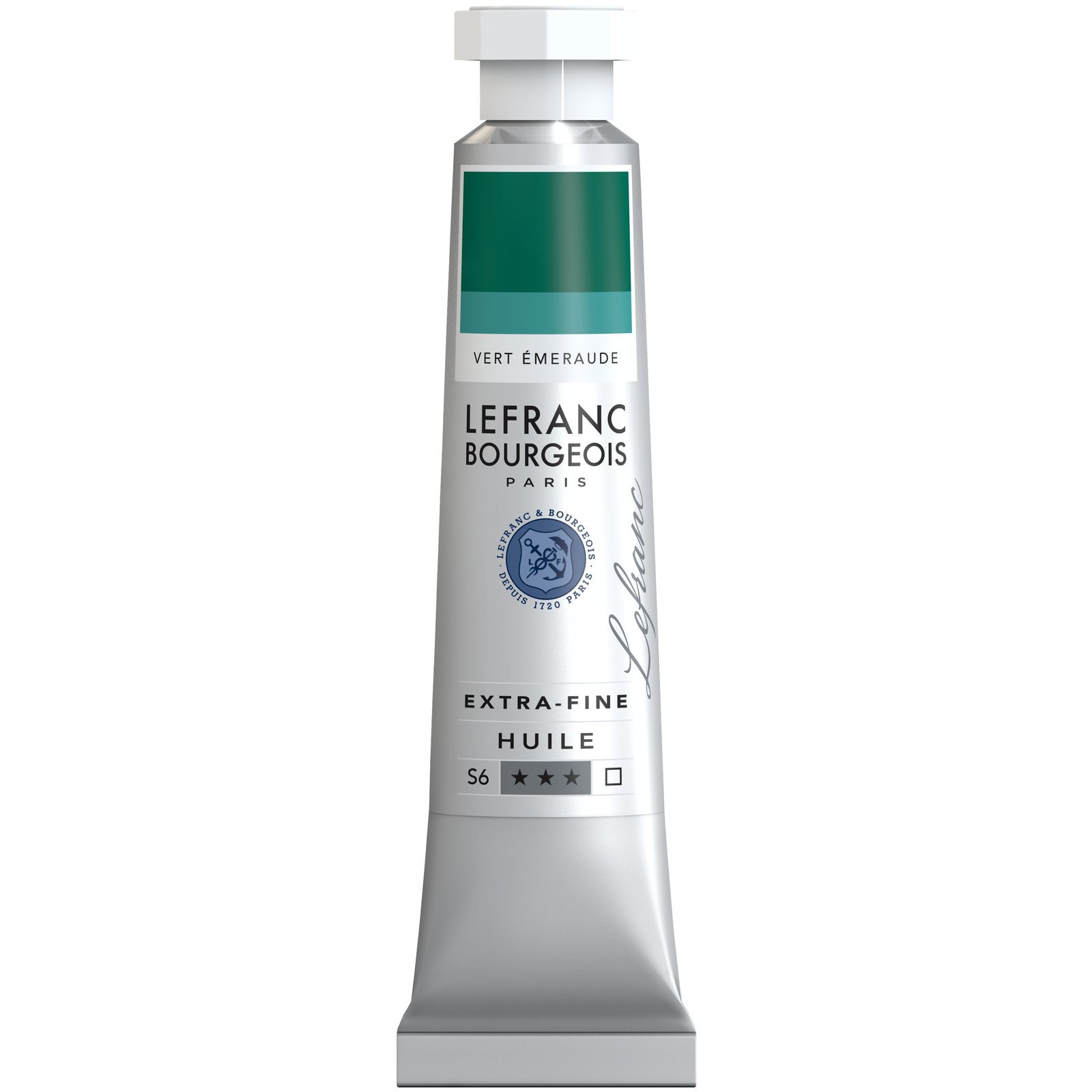 Lefranc Bourgeois 404975 extra feine Ölfarbe in Künstlerqualität aus hochwertigen Pigmenten, lebendige Farben, hohe Lichtechtheit, 20ml Tube - Smaragdgrün