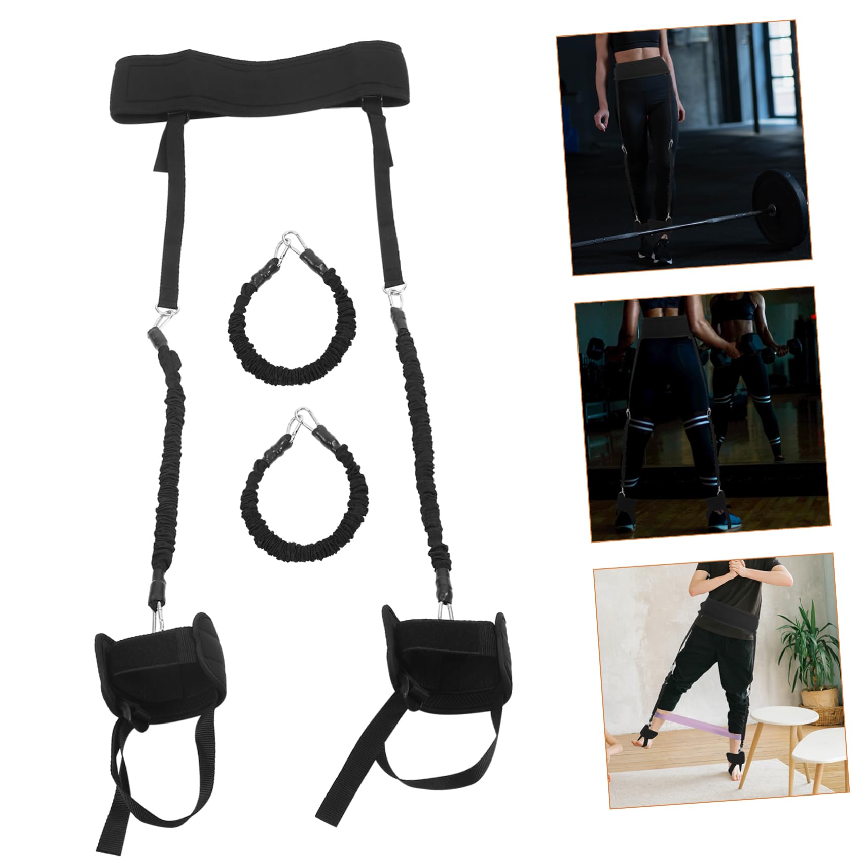 Yardwe Trainings Resistenzset mit Knöchelbändern und Taillenband Klimmzug Band Satz Latex und Stoffmaterial für Heimtraining
