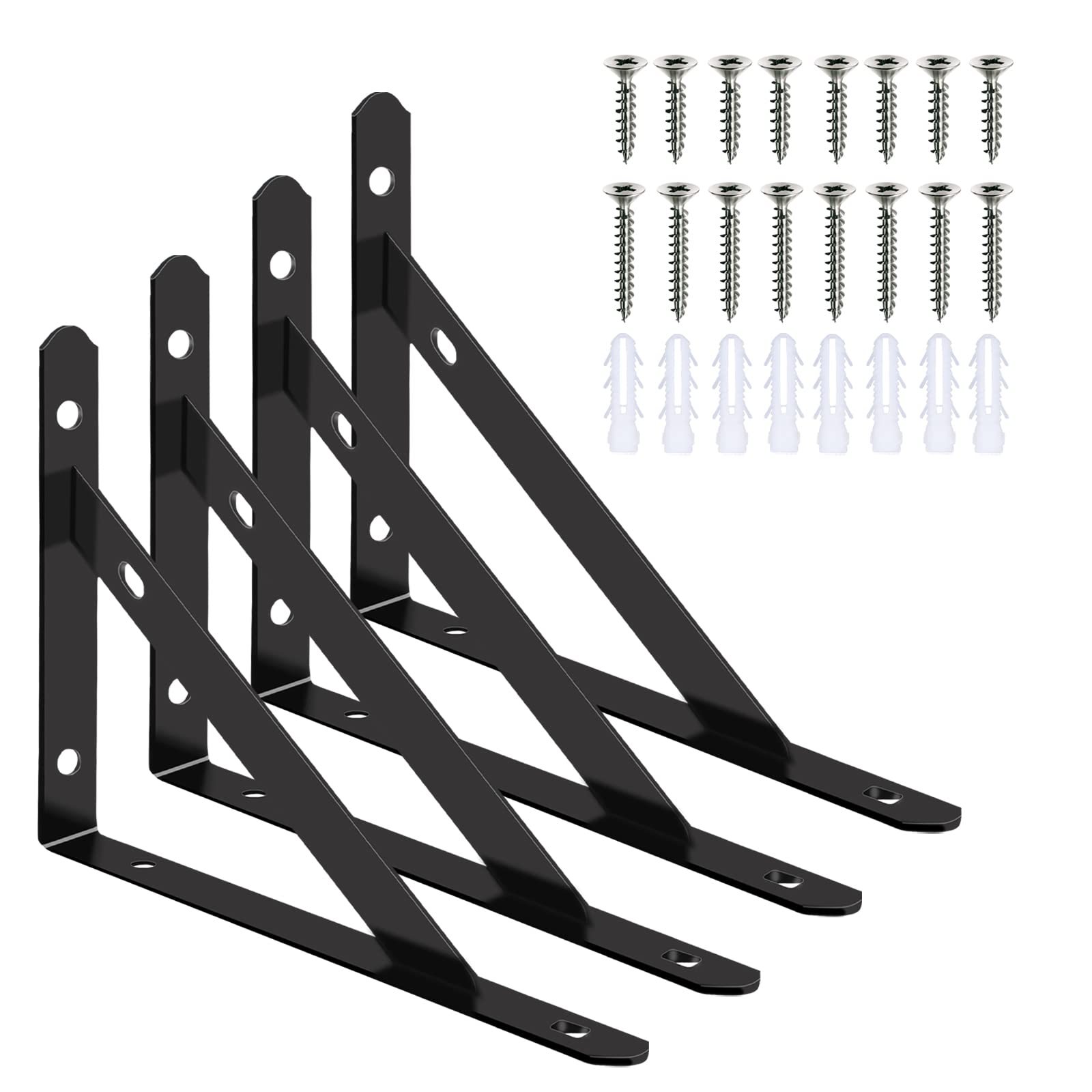 Buy 4 Pack Wall Shelf Brackets, Heavy Duty Shelf Brackets Triangle