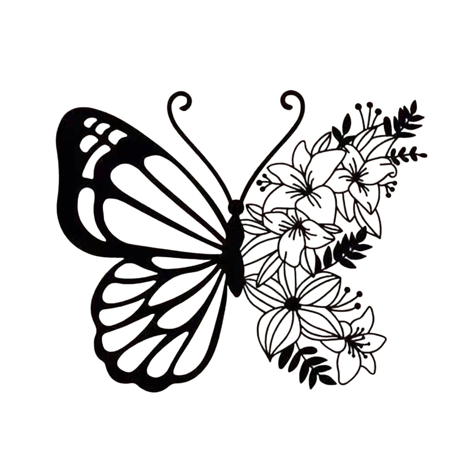 Papillon suspendu déco murale en relief ornement moderne extérieur