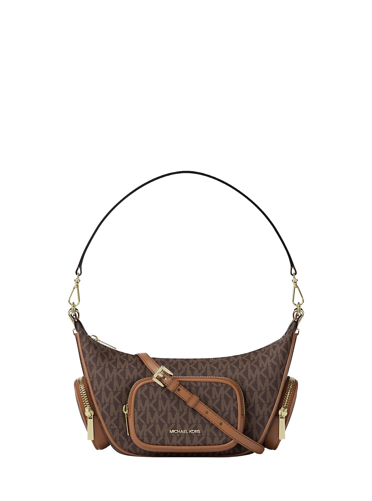 Michael Kors Merritt convertible shoulder bag en toile marron