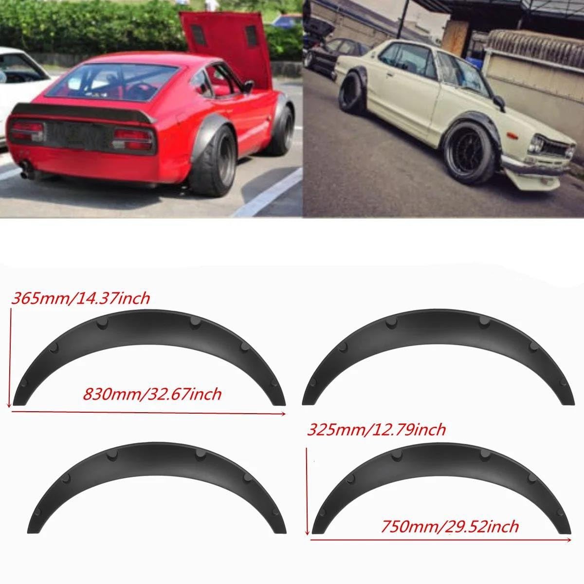 pour Benz 4 Pièces Universelles pour Élargisseurs d'ailes Flexibles pour Arches De Roue, Accessoires De Voiture Sourcils de Roue de Voitur