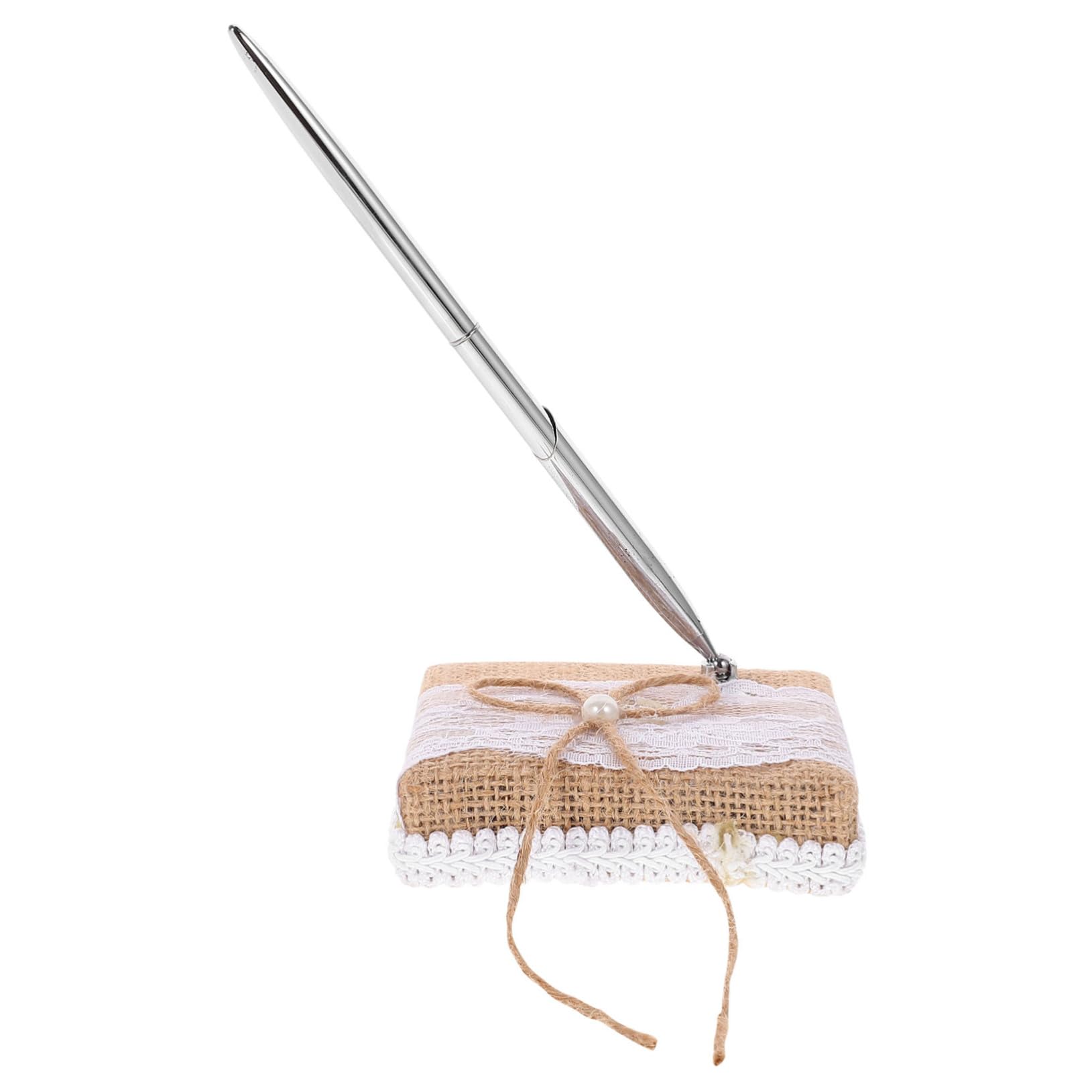 SEWACC 5 Stück Eleganter Hochzeitsstift aus Metall mit Halter Zarter Dekorationsstift für Gästebücher bei Hochzeiten Jubiläen und Festlichkeiten für Ihre Besonderen Anlässe