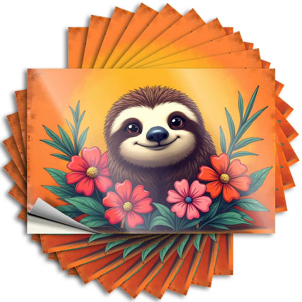 Abipuir - Funny Flower Tree Bumper Sticker: A Cute Nature Scene, 10 x Funny Home Stickers (12 x 18 cm)