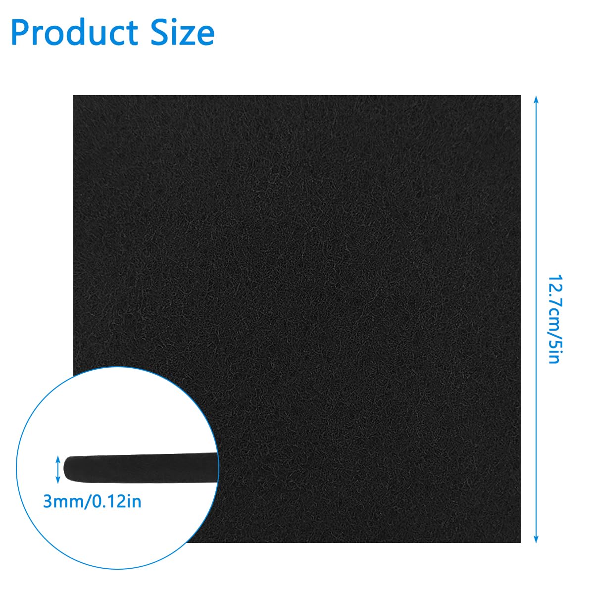 4 Pack 5inch Charcoal Filters for Kitchen Compost Bin, Compost Filters for Countertop Bin Pail Replacement, Activated Charcoal Home Bucket Refill Sets, Square