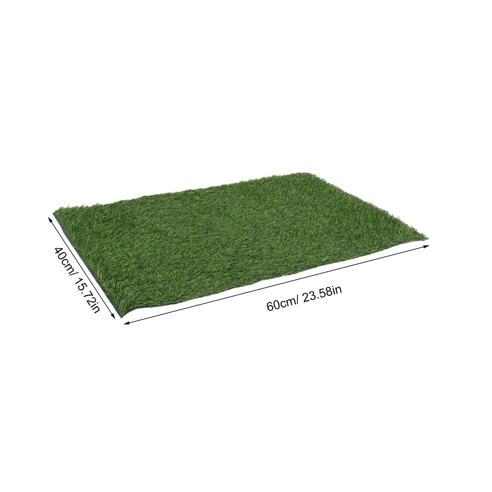 GANAZONO Césped Artificial Ovalado Verde de Plástico para Decoración