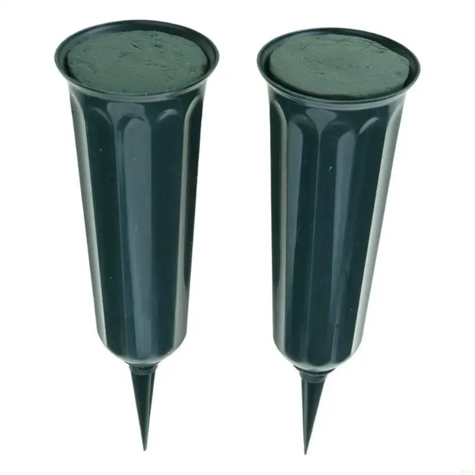 Grave Vase 2Pcs Outdoor Cemetery Vases For Flowers With Easy Ground Insertion For mourning