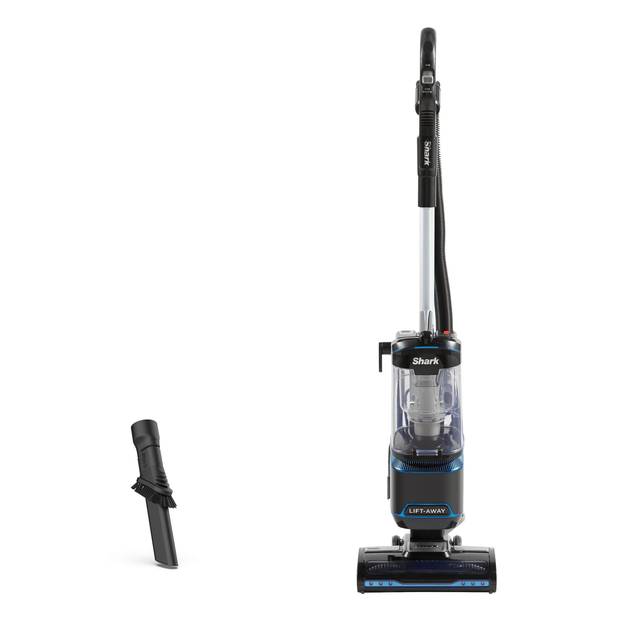 Shark Corded Upright Vacuum Cleaner 1.1L with Lift-Away Technology, LED Headlights, Anti-Allergen, 8m Cord, 750W, Crevice, Multi-Surface Tools, Blue/Black, NV602UK