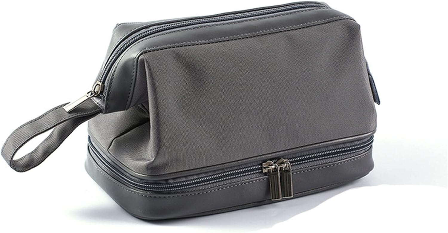 Toiletry Bag for Men,Double Space Travel Bag,Large Capacity