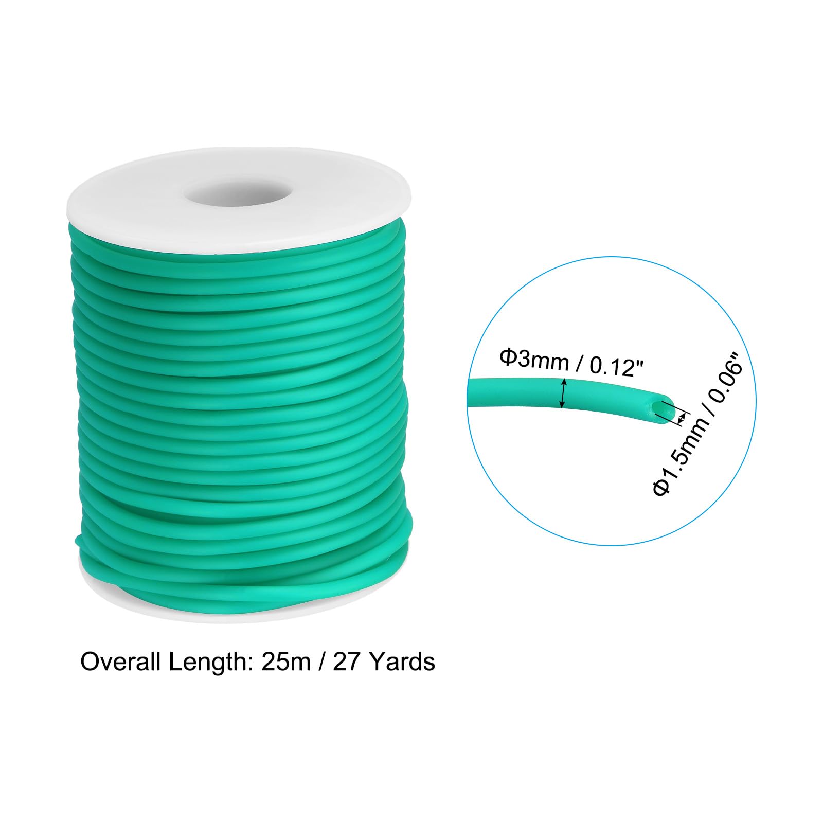 PATIKIL Hollow Pipe Rubber Cord 27 Yards 3mm - Image 2