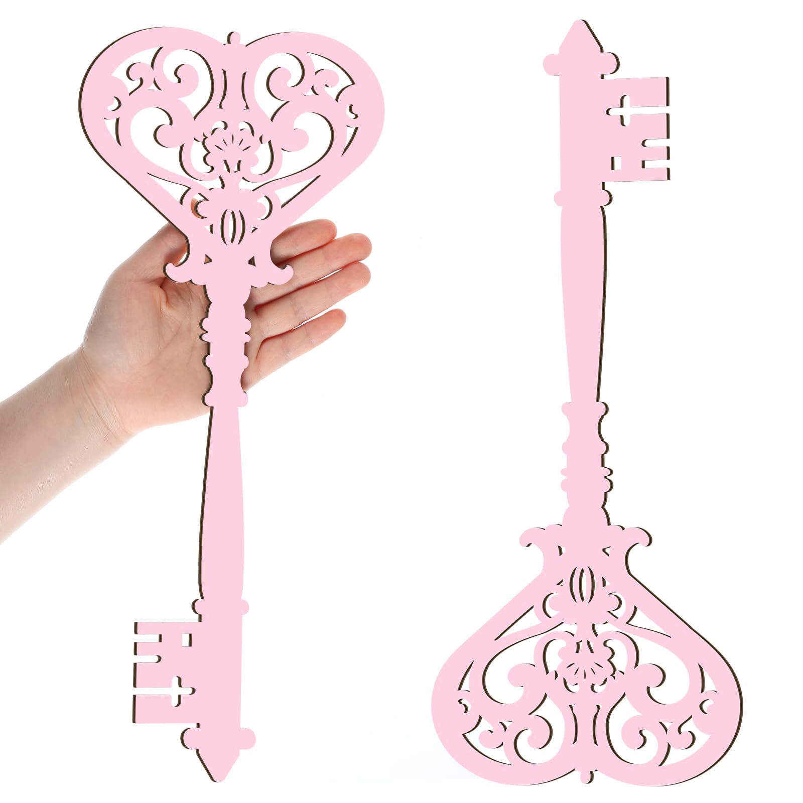 Clés décoratives murales pour habiller un mur vide avec style vintage bois rose