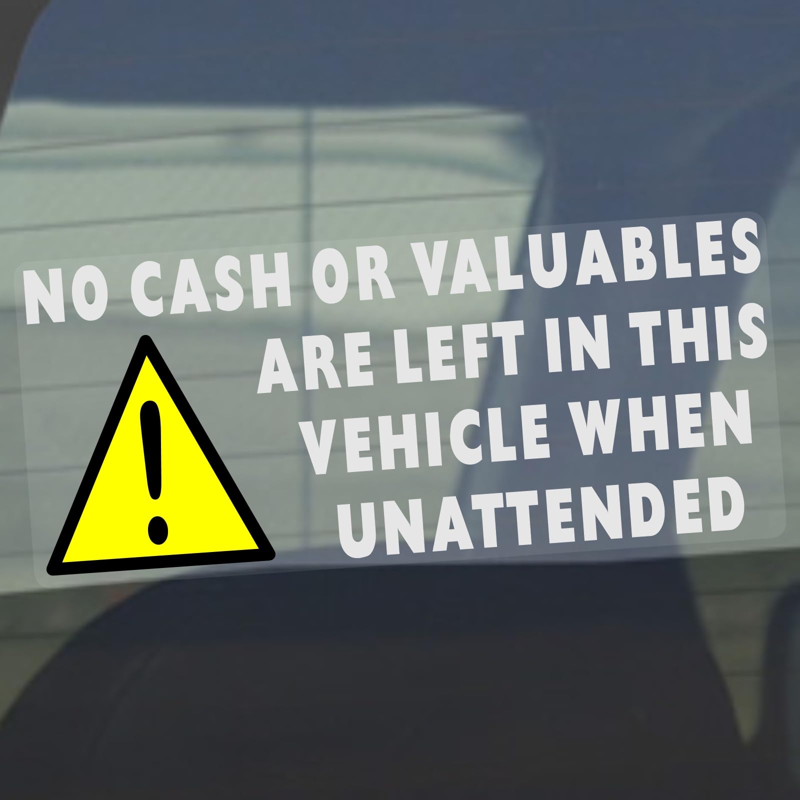 1 x G37 Sticker No Cash or Valuables are Left in This Vehicle When Unattended 200x87mm Inside Window Security Car Van Truck Taxi Mini Cab Bus Coach Signs