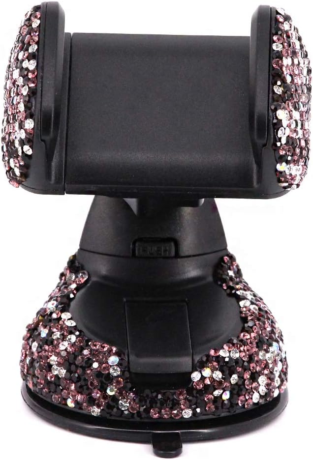 Radish Stars Car Phone Mount Cell Phone Holder Crystal Universal Phone Mount Holder Cradle for Dashboard Air Vent