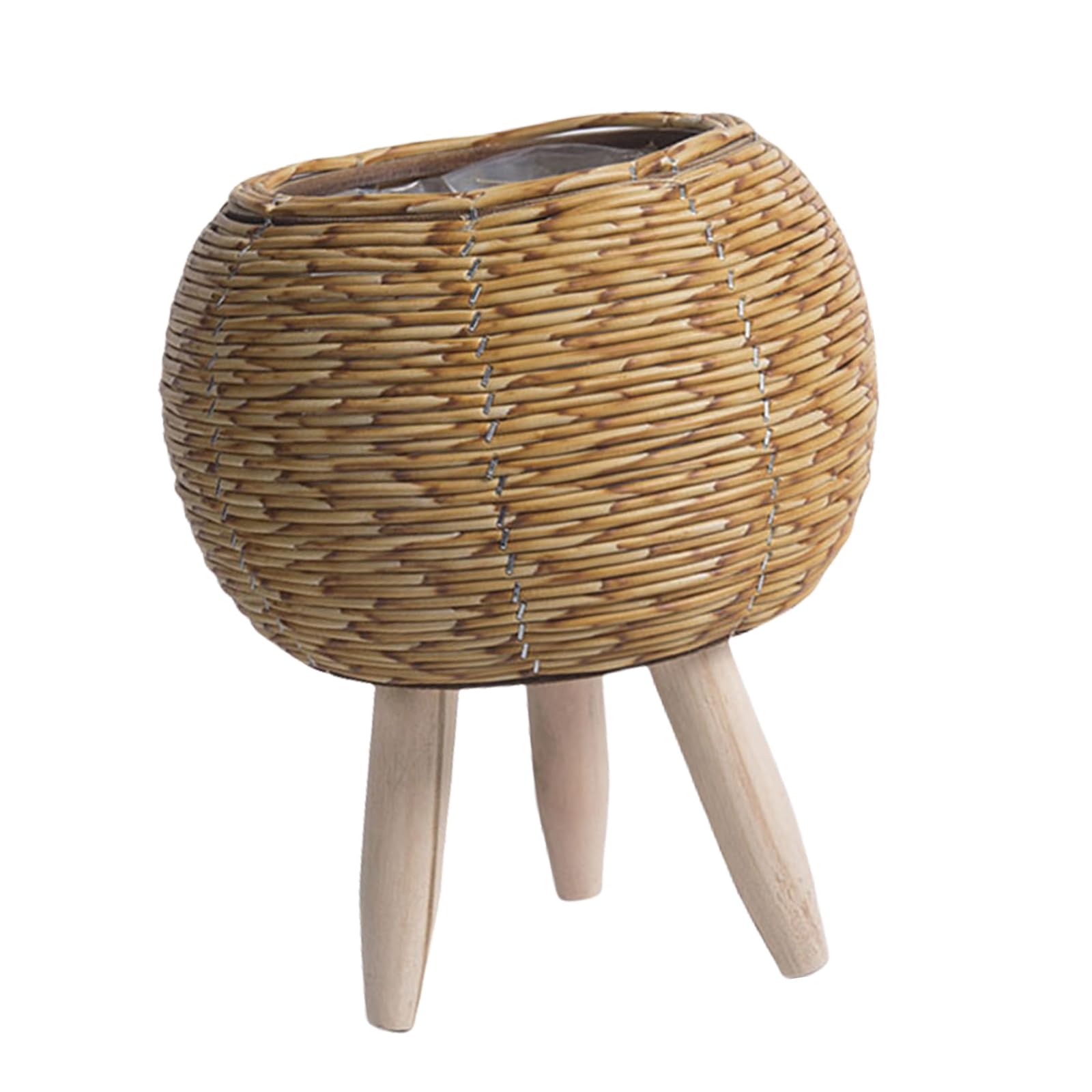 HDOYTXXM Handwoven Flowers Basket Handwoven Storage Basket Flowers Baskets Plant Pots Bonsais Succulents Container Decorations Artificial Rattan Planter