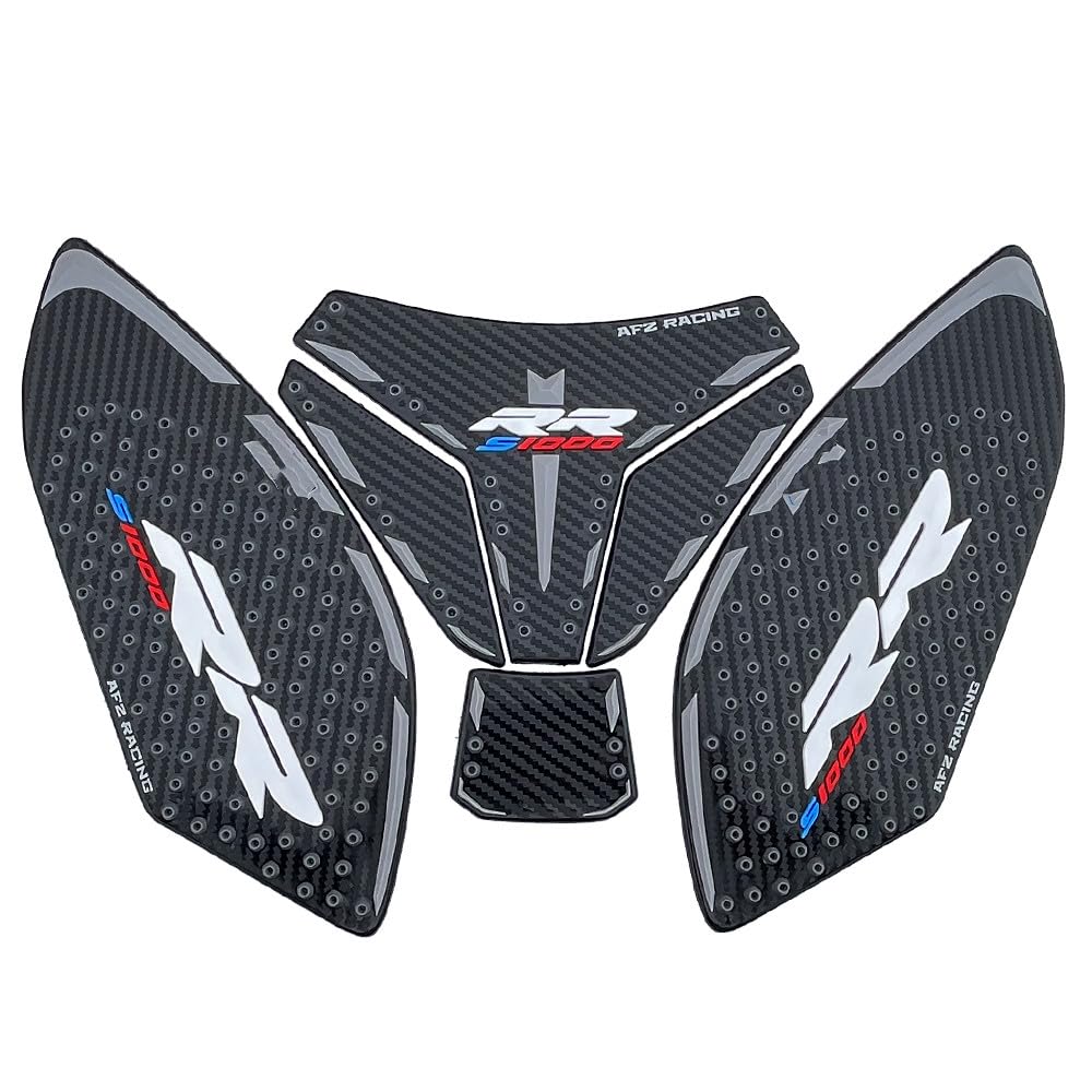 Gas Tank Side Traction Rubber Protector Pads Compatible with BMW S1000RR, Black, Versys3342