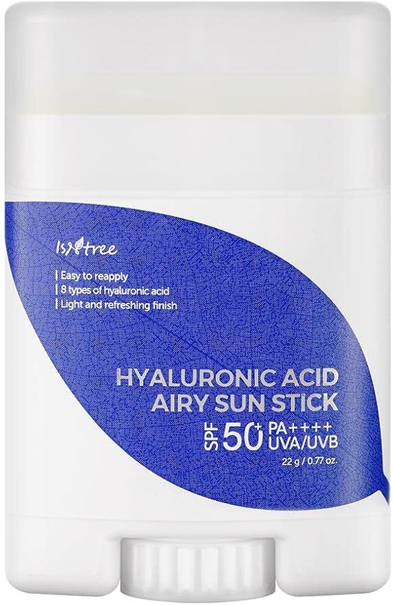 ISNTREE Hyaluronic Acid Airy Sun Stick SPF 50+ PA++++ 22g Protección UV eficaz con 8 tipos de ISNTREE Hyaluronic Acid Airy Sun Stick SPF 50+ PA++++ 22g Protección UV eficaz con 8 tipos de