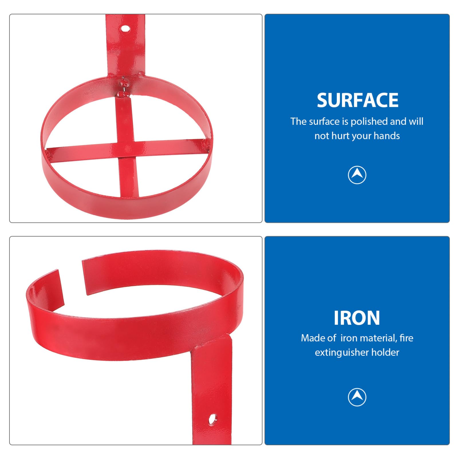 Veemoon Soporte Metálico Fácil Instalación de 5-6kg para Extintor de Incendios Montaje en Pared, Resistente de Hierro Adecuado para Coches y Barcos