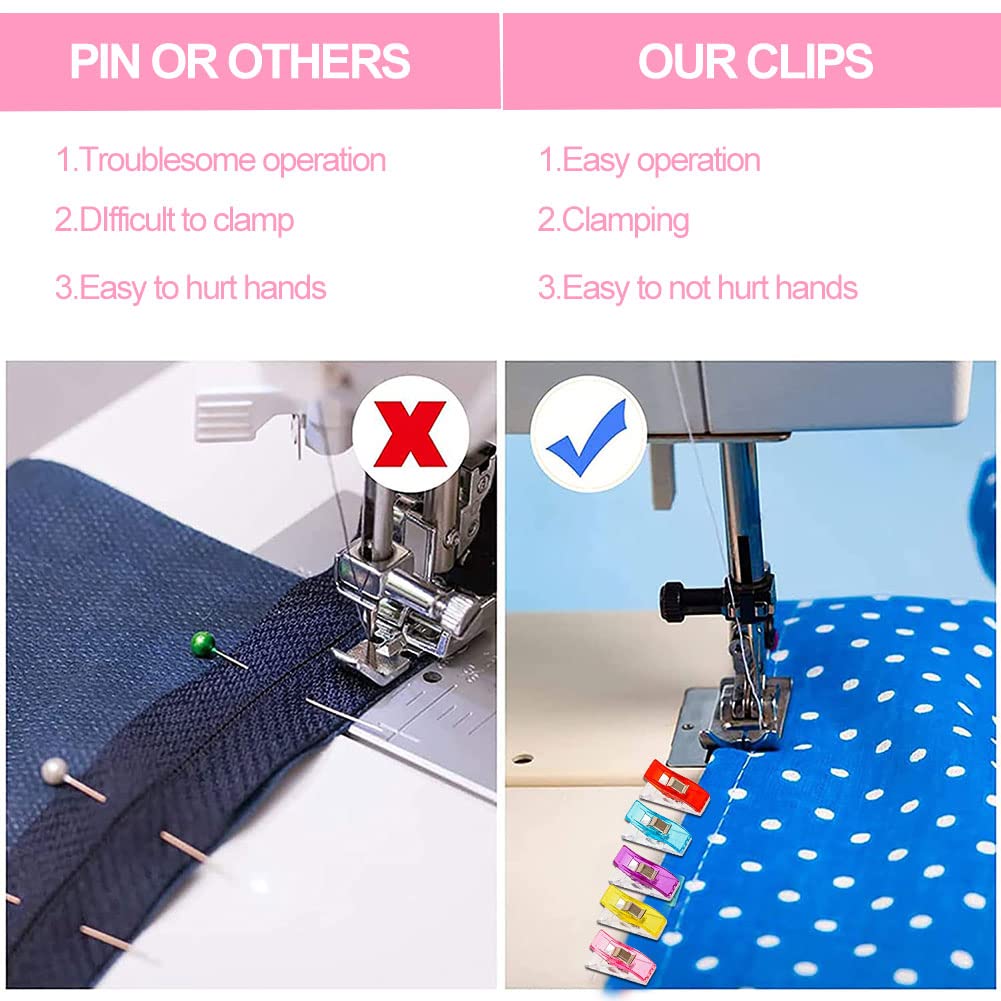 50 Bunte Nähklammern - Praktisches Zubehör Für Nähanfänger & Profis