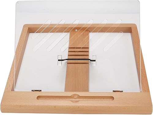 Miniatura 1 de Wooden Tablet Stand with 5 Angles Pencil Slot, Tablet Holder for Desk, for Drawing, Reading and Typing