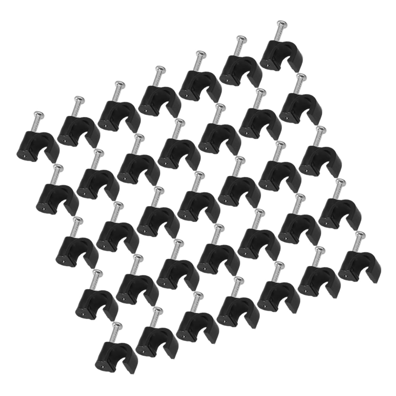 OSALADI Lot De 400 Clips Adhésifs Pour Chemin De Câbles Ancrages De Câbles Solides Clous Pour Mur Et Sol Supports De Câbles Pour Maison Et Bureau