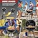 Joyfair Kettle Charcoal Grill (18 Inch), Outdoor Barbecue Grill for Camping/Backyard/Tabletop Grilling, Portable Round Smoker with Wheels, Enameled Lid & Fire Bowl, Dual Venting System, Black