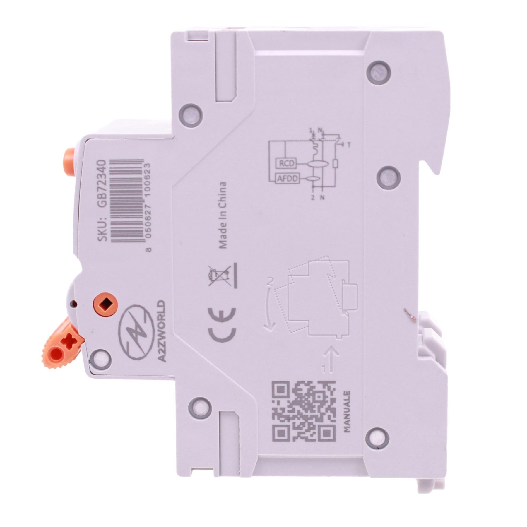 AFDD+RCBO Przełącznik przeciwpożarowy, różnicowy wyłącznik magnetyczny z wykrywaniem łuku elektrycznego, typ A 40A C40, krzywa C 6 kA 30mA 1P +N, ochrona przed pożarem elektrycznym