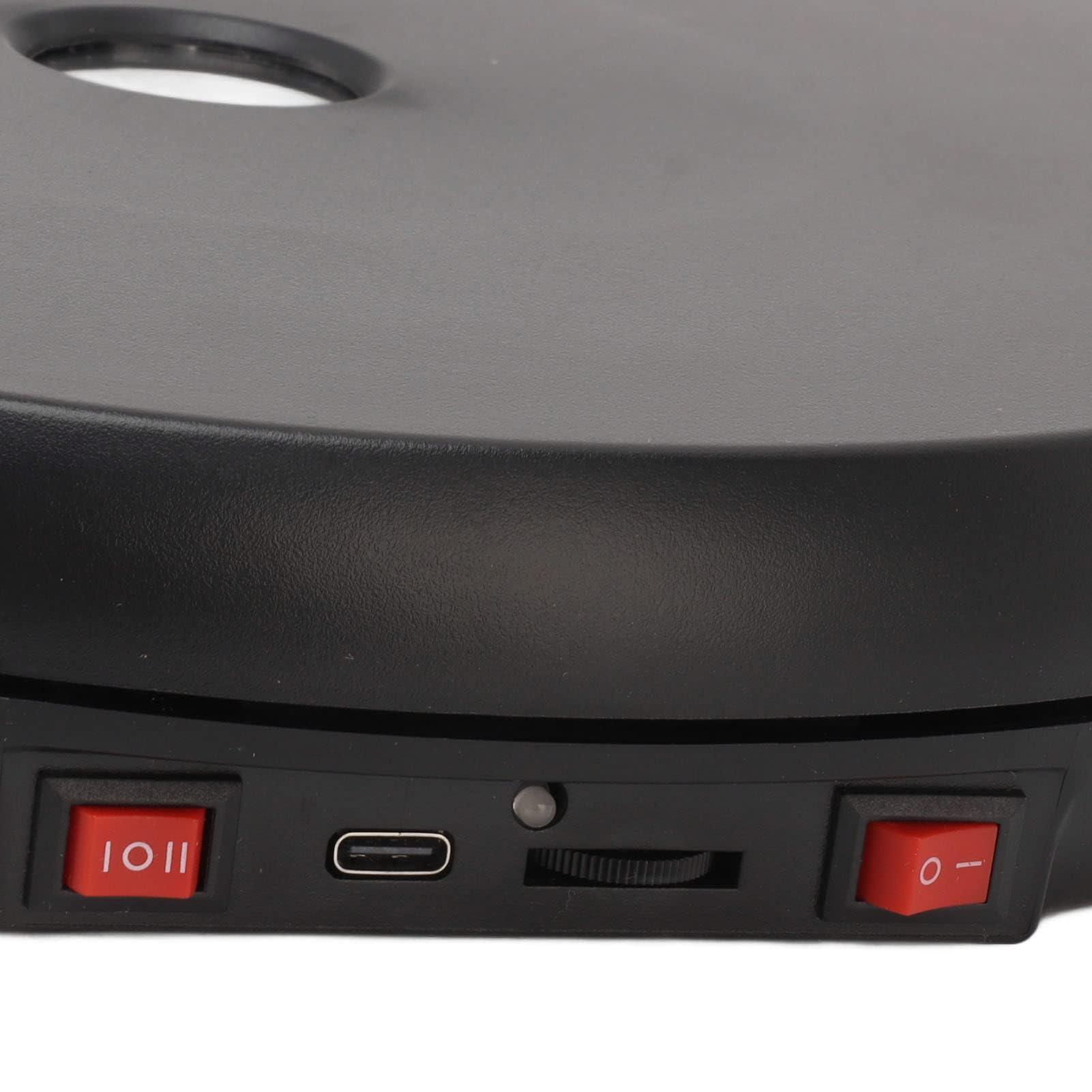 Ejoyous Gramofon Elektryczny, 20KG 25CM Gramofon Elektryczny Obrotowy Wyświetlacz o 360 Stopni z Cichym światłem LED do Zastawy Stołowej, Biżuterii, Kosmetyków, Telefonów Komórkowych (BLACK)