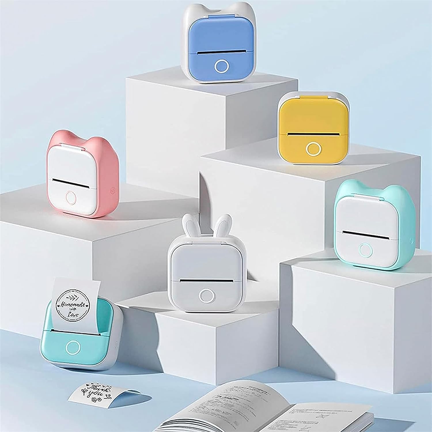 Amazon.co.jp: ミニポケットプリンター、Bluetoothポータブルモバイル