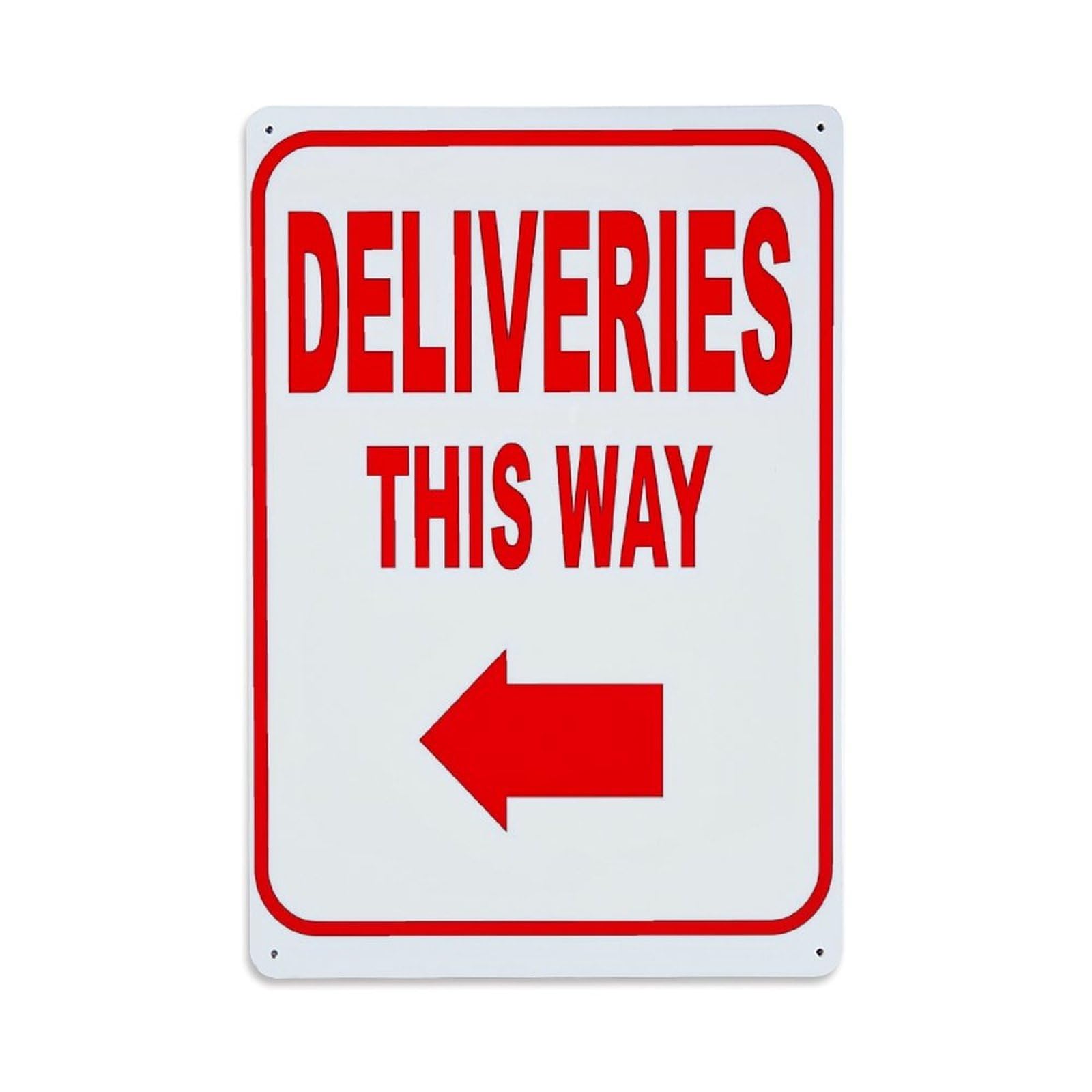 Jdfenggu Vintage Deliveries This Way Arrow Sign Retro Metal Tin Sign, Decor Art Poster For Bar, Home, Man Cave, Kitchen, Laundry Room Gift 8X12inch