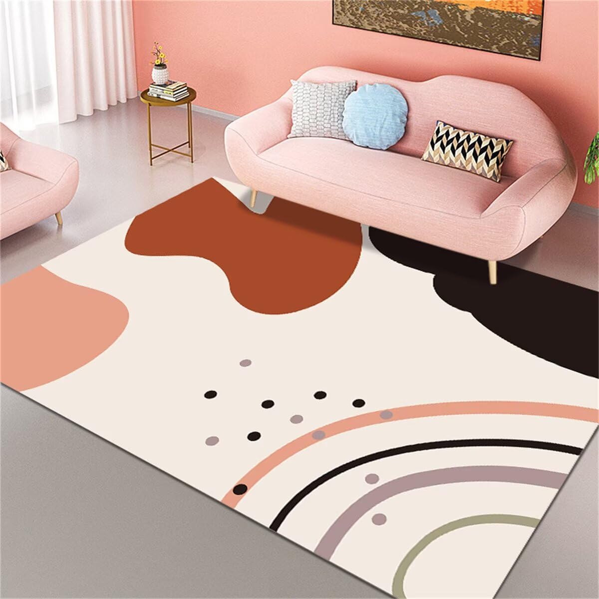 Descente De Lit Chambre Tapis Absorbant Tapis de Chambre d'enfant Tapis de Chevet Domestique antidérapant Revetement De Sol 120X160CM