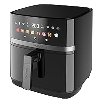 Cecotec Friggitrice ad Aria 8L con Doppia Griglia – Air Fryer Cecofry&Grill Duoheat 8000. 2200W, Doratura Perfetta e Sapore Griglia su Carni, Temperatura tra 80-200°C, 8 Menu e Finestra