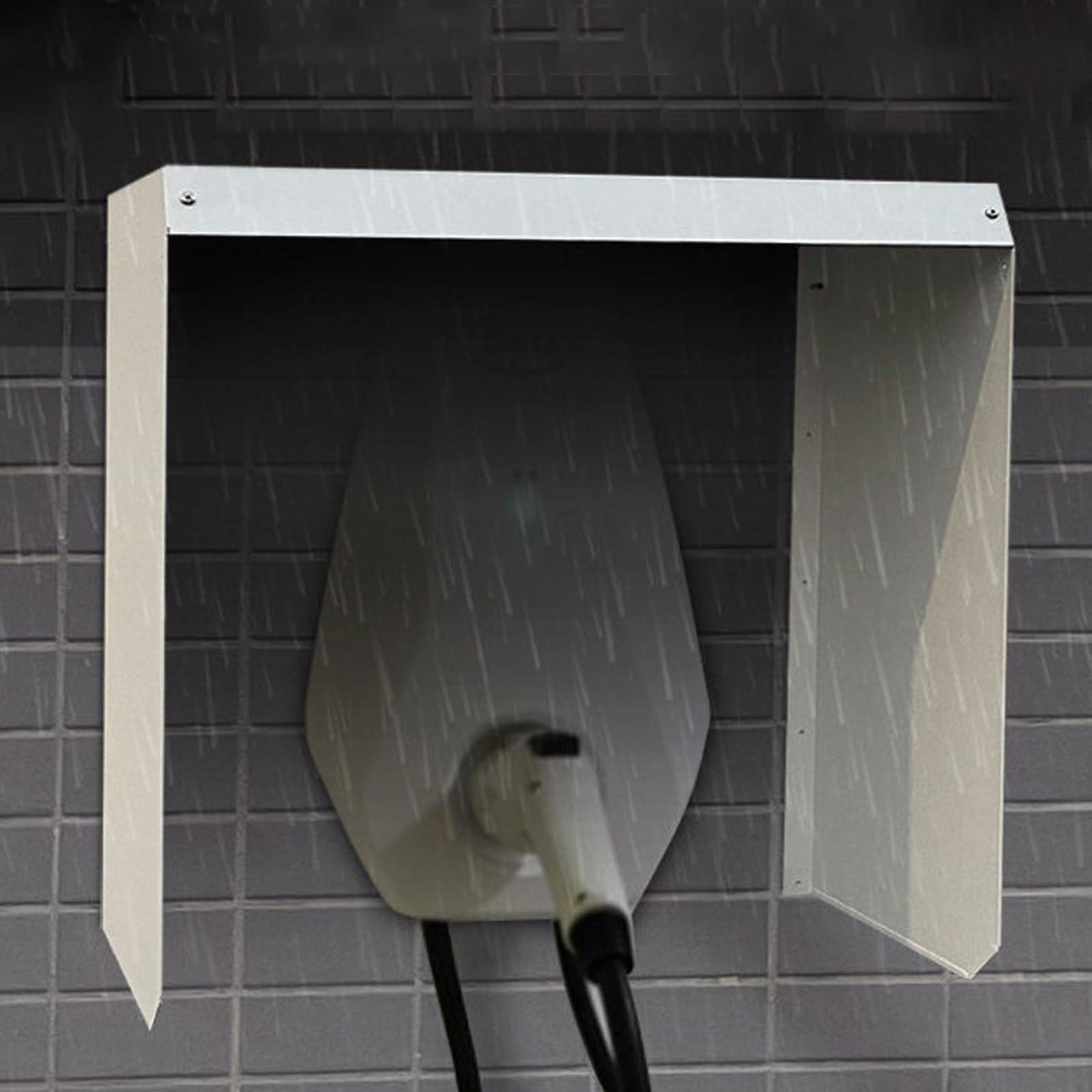 Viaoragiosa Electric Charger Canopy,Wall Box Charger Weather Protection Cover,Metal Ev Charger Roof Cover,Electric Vehicle Charger Station Protective Roof Accessories,for Most Charger Piles