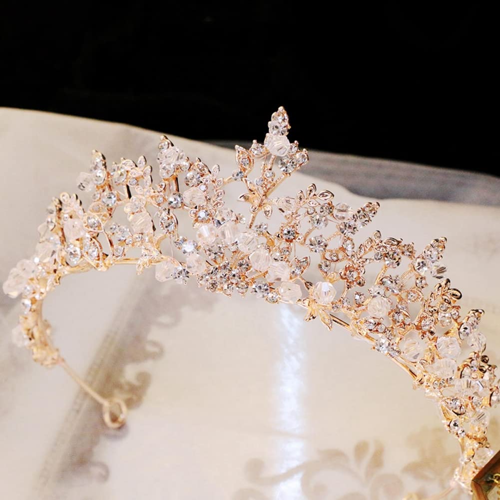 Zooma Couronne de Mariage pour mariée - Diadème de Princesse en Strass - pour Femme - pour Bal de Fin d'année, Concours de beauté, Mariage